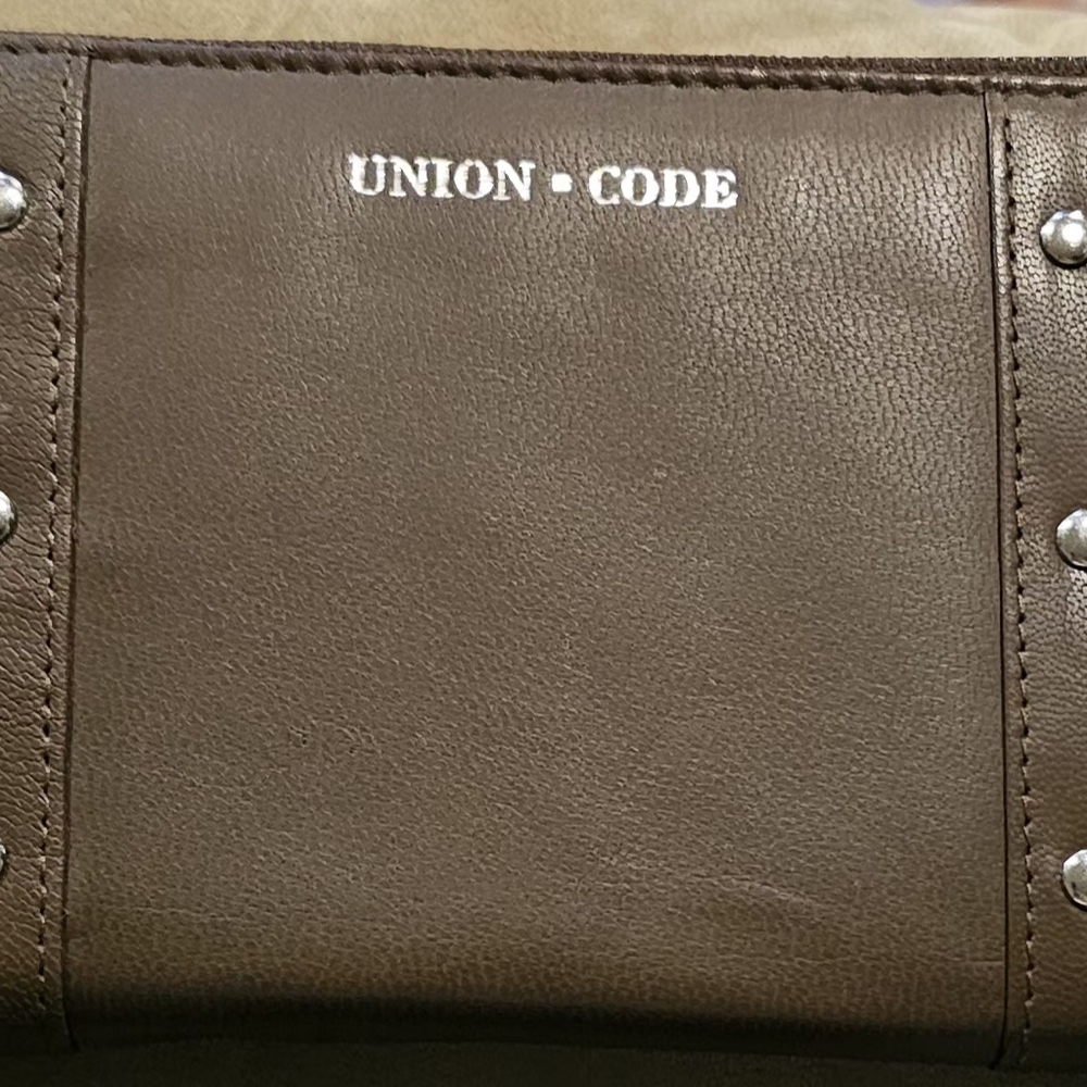 Union Code Brown Leather Wallet